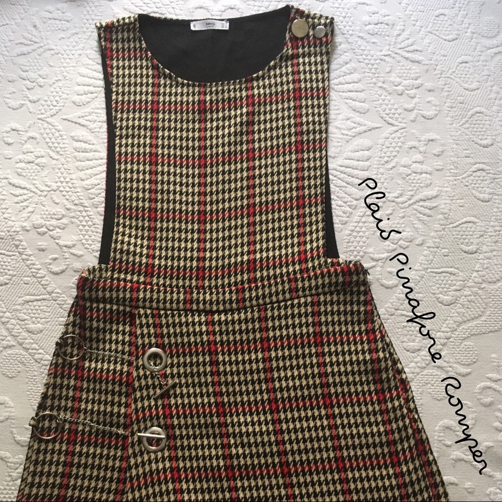 Plaid Pinafore Romper
